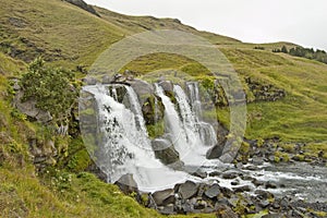Waterfall at Hraun Mountain (Iceland)
