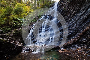 Waterfall Huk in the Carpathian mountains