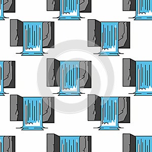 Waterfall Illustration Pattern