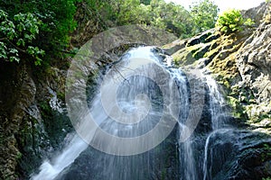 Waterfall. Image of magnificent waterfall flowing from the depths of the forest. Sudusen waterfall. Yalova, Turkey