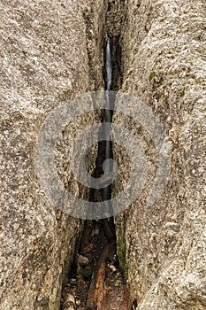 Waterfall Inside Rock