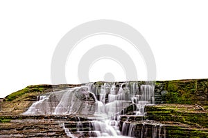 Waterfall isolated on white background