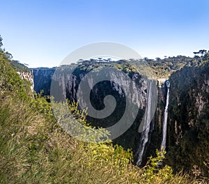 Waterfall of Itaimbezinho Canyon at Aparados da Serra National Park - Cambara do Sul, Rio Grande do Sul, Brazil photo