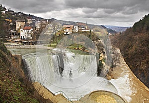 Waterfall in Jajce. Bosnia and Herzegovina photo