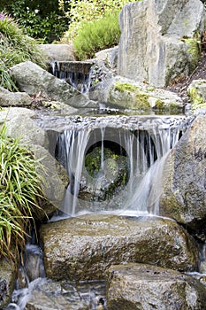 Waterfall in Japanese garden