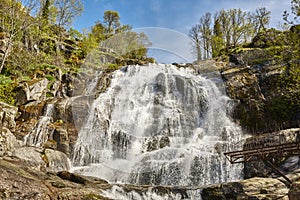 Waterfall in Jerte valley. Caozo area. Caceres, Spain photo