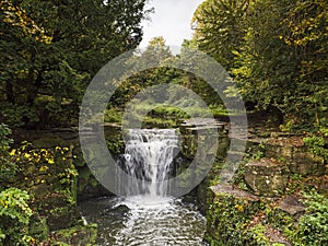 A waterfall in Jesmond Dene, Newcastle upon Tyne, UK