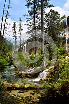 Waterfall at Jiuzhaigou National Park ï¼Œsicuan china.