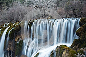 Waterfall,Jiuzhaigou Scenic Area Winter