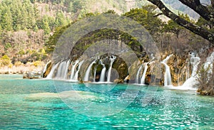 Waterfall,Jiuzhaigou Scenic Area Winter