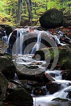 Waterfall in the Jizera Mountains