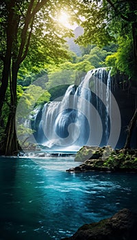 waterfall in the jungle