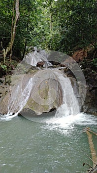 Waterfall on the jungle at tropical rain forest