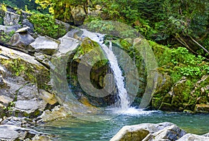 Waterfall Kamianka in the Carpathians