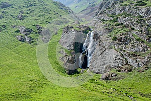 Waterfall in Kegety ravine, Kyrgyzstan photo