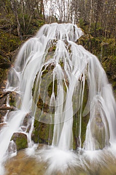 Waterfall in Kostel, Slovenia, central Europe photo