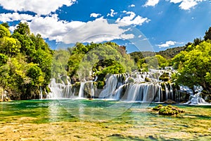 Waterfall In Krka National Park -Dalmatia, Croatia