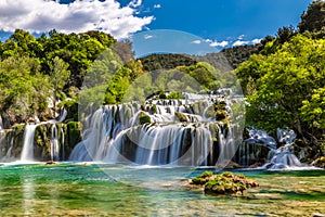 Waterfall In Krka National Park -Dalmatia, Croatia