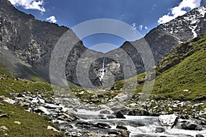 Waterfall in kyrgyzstan