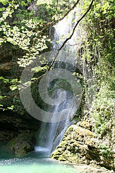 Waterfall at Kythera island, Greece.