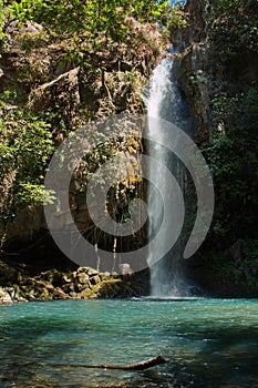 Waterfall La Cangreja in Rincon de la Vieja National Park near Curubande in Costa Rica photo