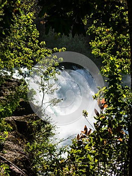 Waterfall of La Leona, in Huilo Huilo Biological Reserve, Los RÃ­os Region, southern Chile