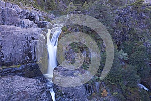 Waterfall in Laguna de Laja National Park, Chile photo