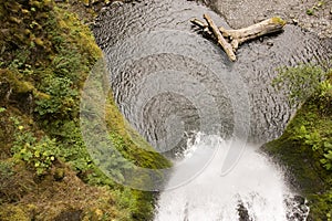 Waterfall and lake