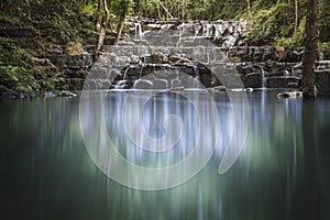 Waterfall with a lake