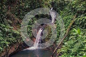 Waterfall landscape in Monteverde, Costa Rica