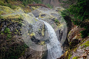 Waterfall in Lava Canyon trail, Stevenson