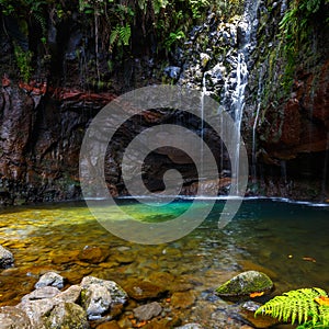 Waterfall Levada das 25 fontes, Madeira