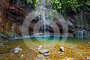 Waterfall Levada das 25 fontes, Madeira