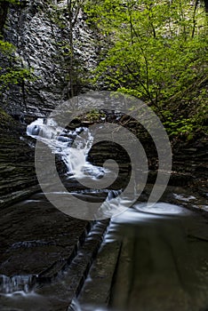 Waterfall - Lick Brook Canyon - Sweedler Park - Ithaca, New York