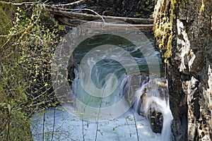 Waterfall in Little Qualicum Falls Provincial Park, BC Canada