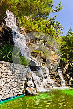 Waterfall in Loutraki, Greece