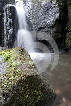 Waterfall in the Lumsdale valley, England