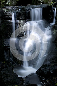 Waterfall in the Lumsdale valley, England