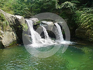 Waterfall in lushan mountains