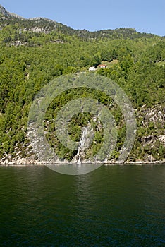 Waterfall in Lysefjord