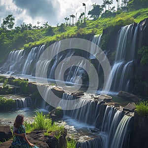 Waterfall majesty Watu Purbo captured in a mesmerizing photograph