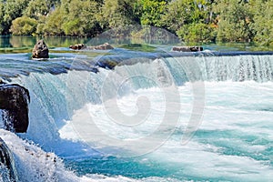 Waterfall on Manavgat River In Turkey.