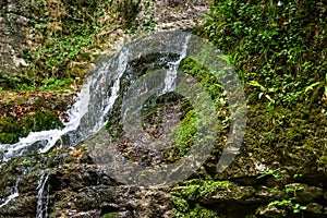 Waterfall in Martvili canyon in Georgia