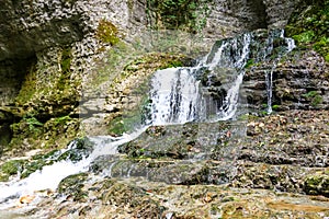 Waterfall in Martvili canyon in Georgia
