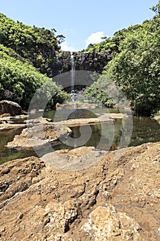 Waterfall in mauritius island