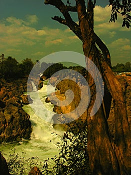 WATERFALL ON MEKONG