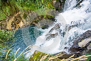 Waterfall of Mexico Xico Veracruz fog forrest photo