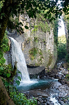 Waterfall of Mexico Xico Veracruz fog forrest photo