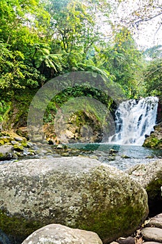 Waterfall of Mexico Xico Veracruz fog forrest photo