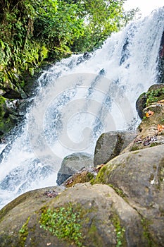 Waterfall of Mexico Xico Veracruz fog forrest photo